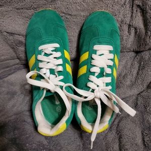 Green Yellow Retro Sneakers